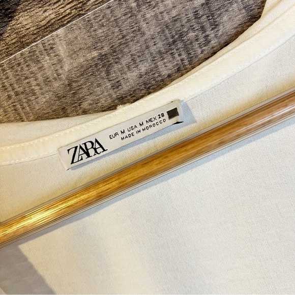 Zara White Sheer Hooded Crop Top M Minimalist Balletcore - Picture 3 of 5
